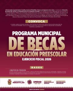 Lanzan convocatoria para becas municipales en Minatitlán