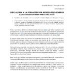 CNPC ALERTA A LA POBLACIÓN POR RIESGOS QUE GENEREN LAS LLUVIAS EN GRAN PARTE DEL PAÍS