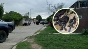 Cateo en casa de seguridad en Jáltipan deja armas, granadas y más de 600 cartuchos asegurados